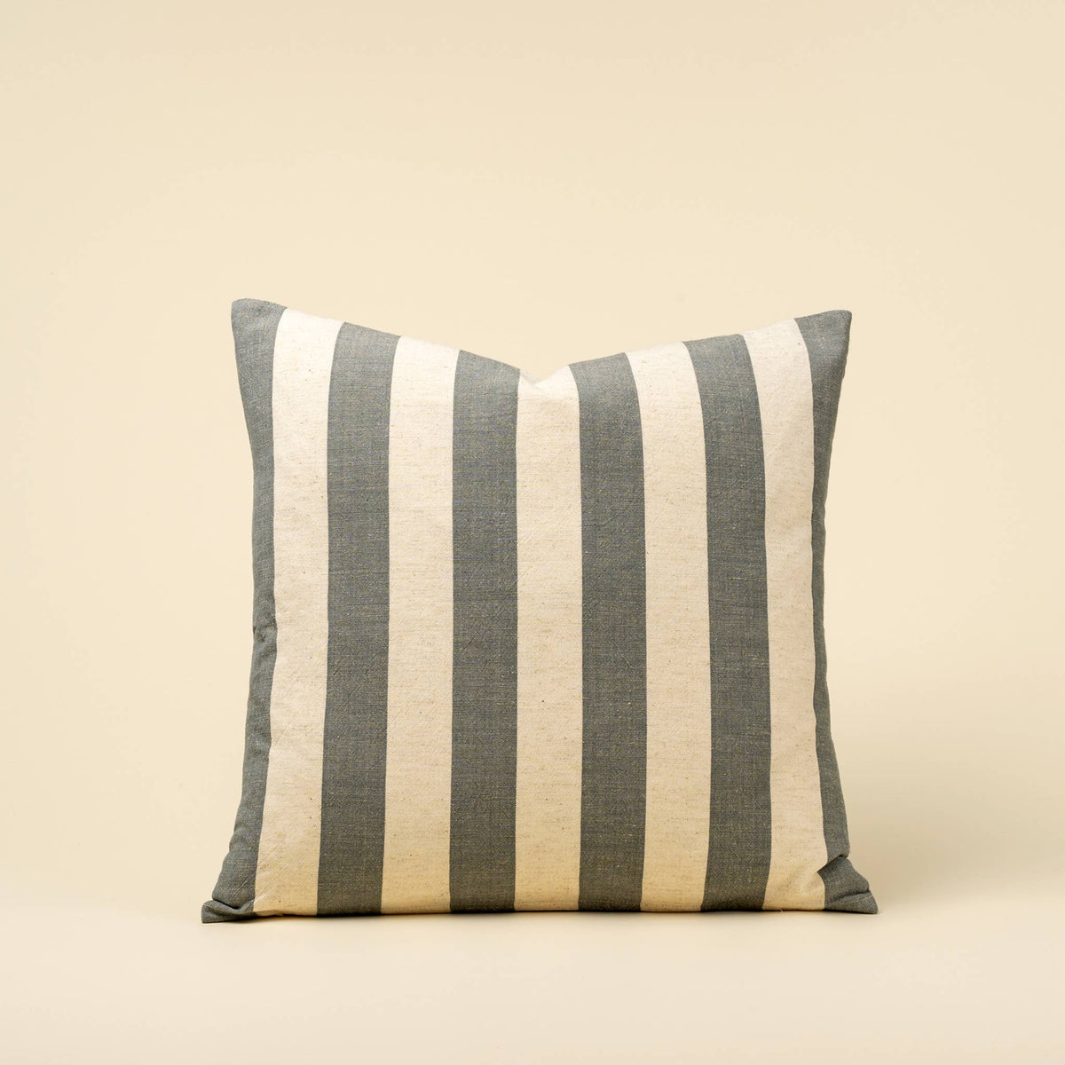 20x20 Wide Stripe Pillow, Slate Grey