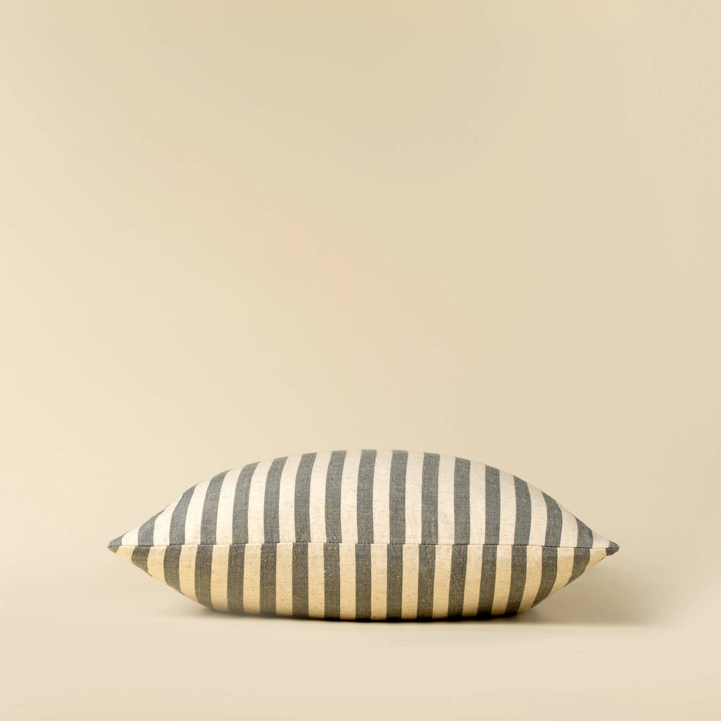 20x20 Narrow Stripe Pillow, Slate Grey
