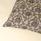 24x24 Lotus Linen Pillow, Blue
