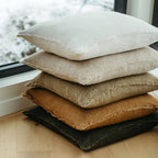 24x24 Lina Linen Pillow Charcoal