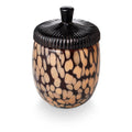 Midnight Pumpkin Glass Acorn Candle