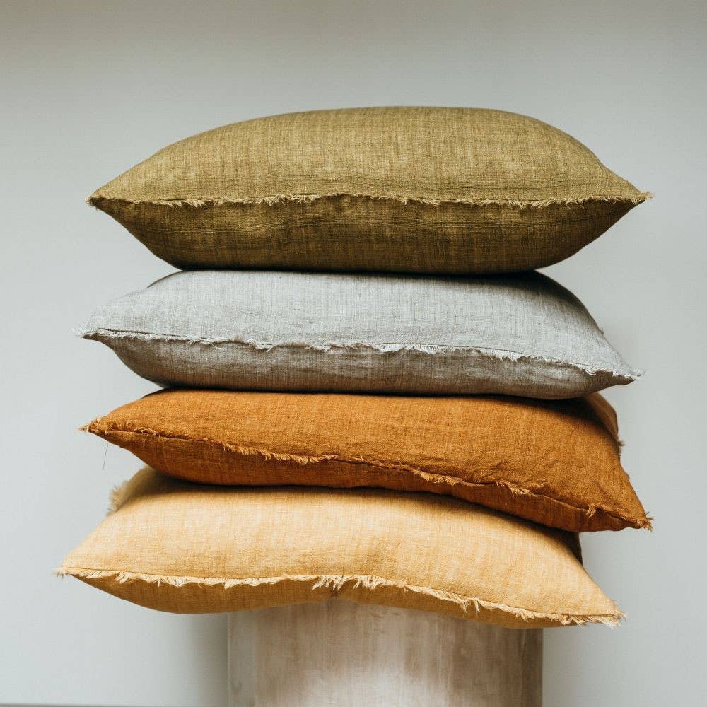 24x24 Lina Linen Pillow Gold