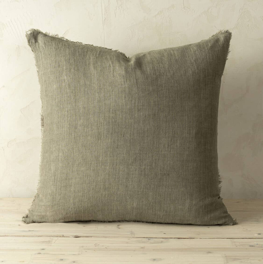 24x24 Lina Linen Pillow Mink