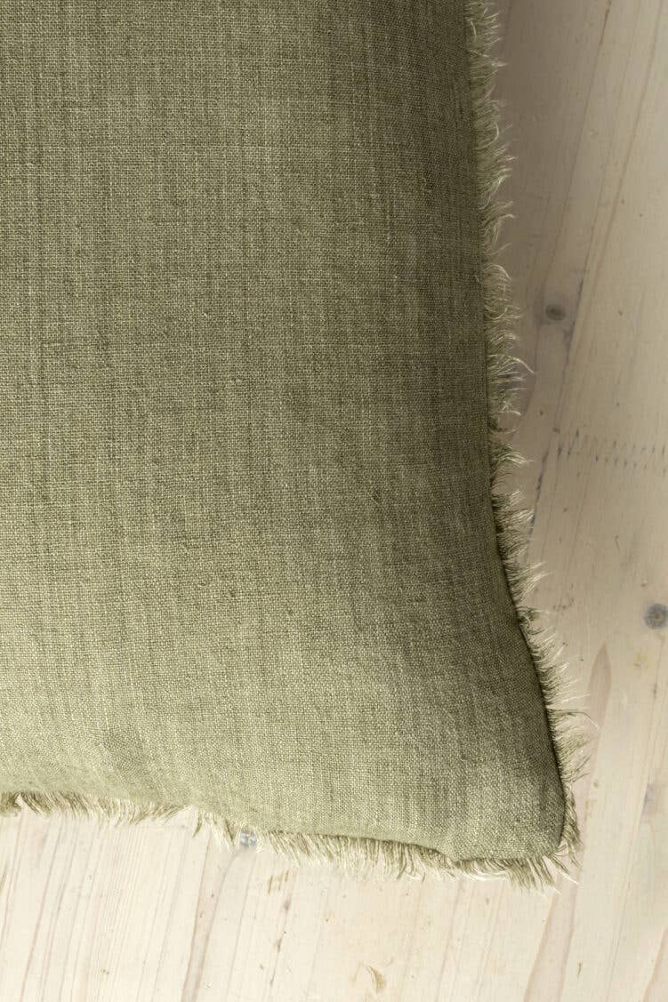 24x24 Lina Linen Pillow Kelp