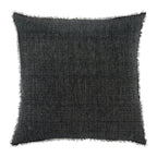 24x24 Lina Linen Pillow Charcoal
