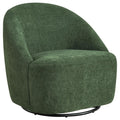 Chenille Upholstered Swivel Accent Chair Green