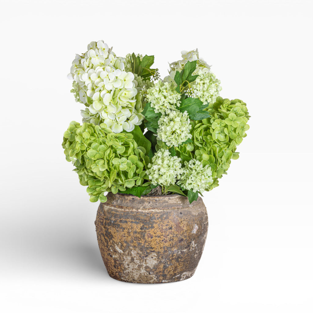 Nyx Pot with Hydrangea Arrangement