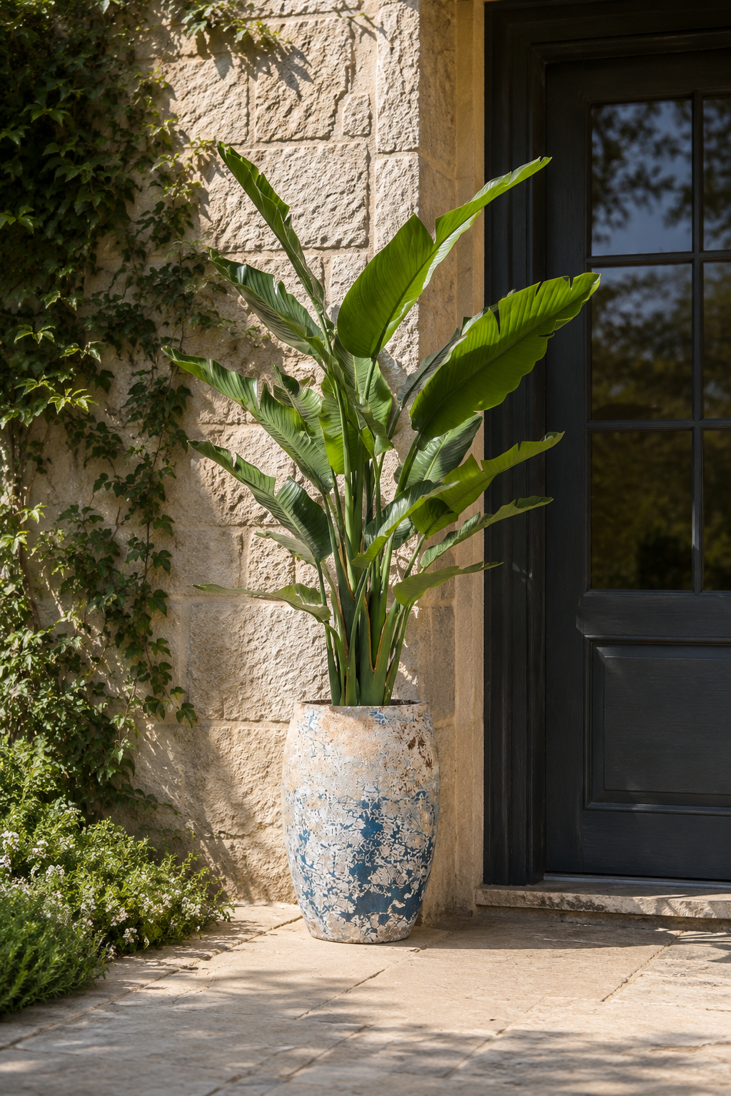 Argos Planter, Antique Blue