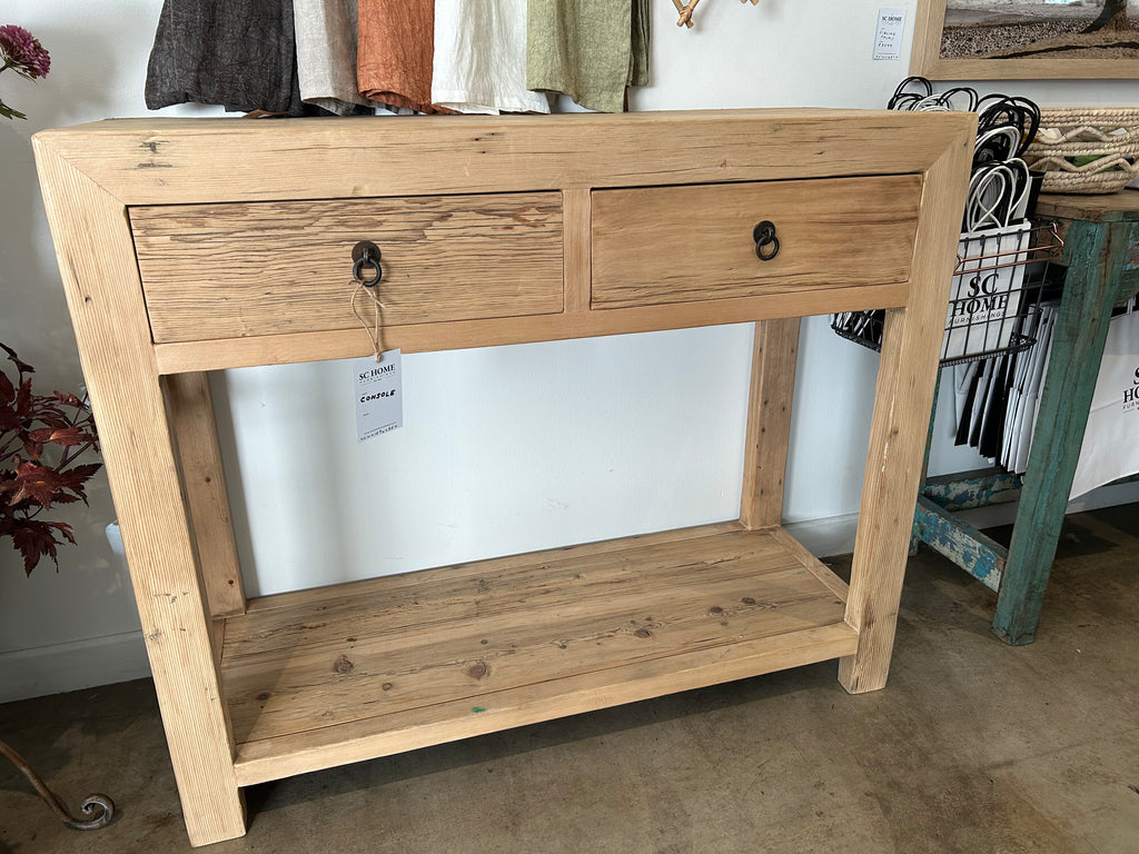 wood console table