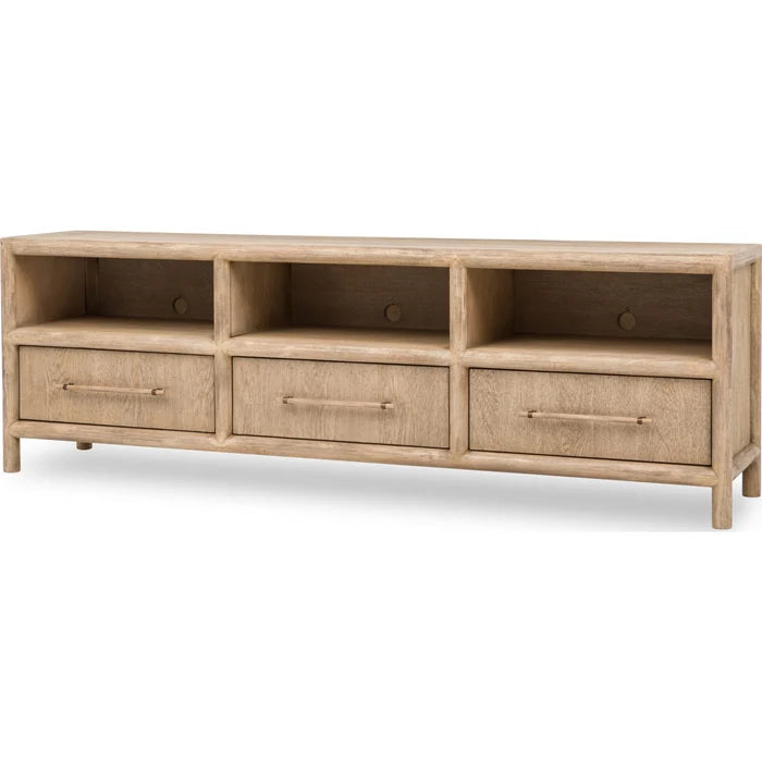 Dorsey 84 Inch Acacia Wood Entertainment Console in Granola