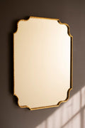 Hammered Antique Brass Framed Mirror