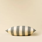 20x20 Wide Stripe Pillow, Slate Grey