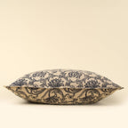 24x24 Lotus Linen Pillow, Blue