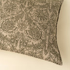 24x24 Floria Linen Pillow, Green