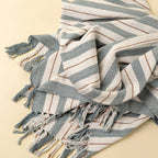 Cavendish Cotton Throw, Blue