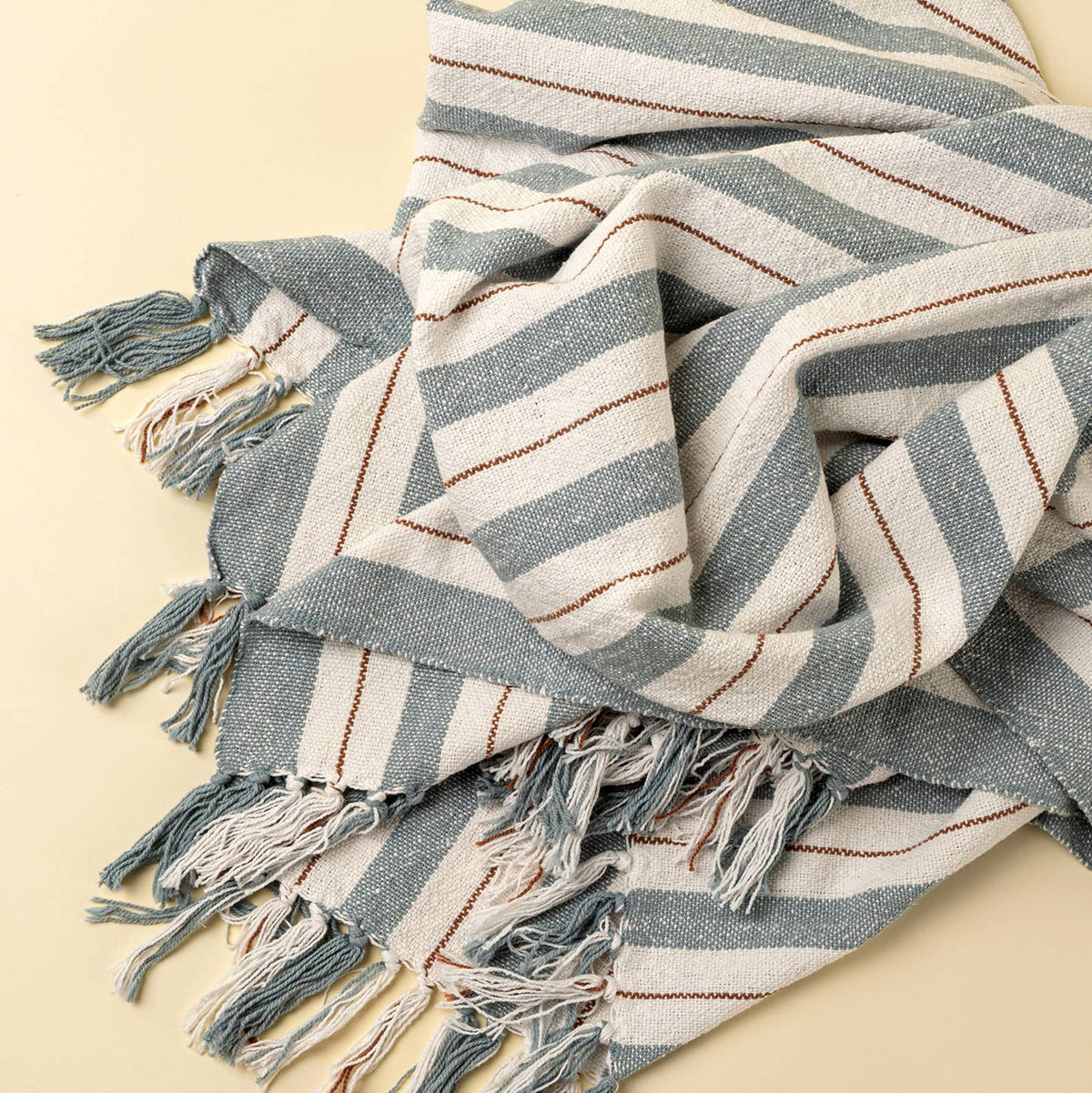 Cavendish Cotton Throw, Blue