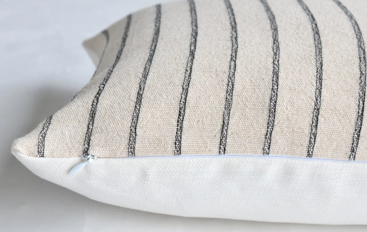 Charles Black Stripe Pillow 22x22
