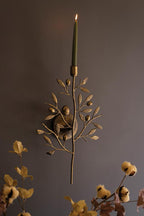 Antique Brass Fruit Tree Taper Wall Sconce