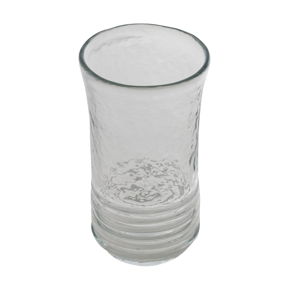 12 oz. Hand-Blown Ribbed Drinking Glass