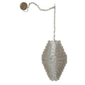 Capiz Pendant Lamp, 2 Lights, 4' Chain & 5' Cord, Natural & Gold Finish