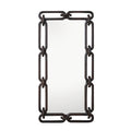 Reclaimed Wood Chain Link Framed Wall Mirror (Hangs Vertically & Horizontally)