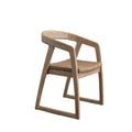Rubberwood & Hand-Woven Rattan Dining Chair, Natural