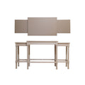 (2) MDF & Wood Nesting Tables, Taupe, Set of 3, KD