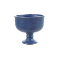 Stoneware Pedestal Bowl, French Blue (Each Will Vary)