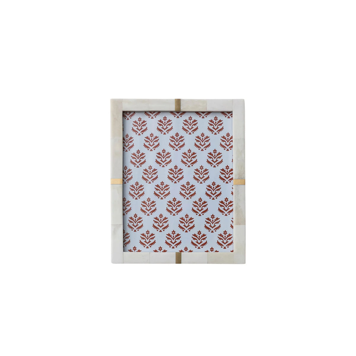 Bone Photo Frame with Brass Inlay (Holds 8" x 10" Photo)