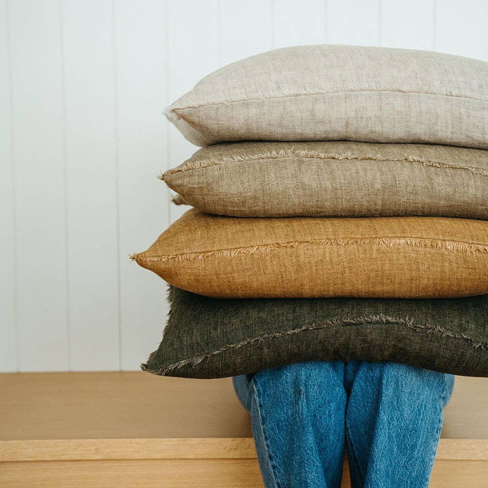 24x24 Lina Linen Pillow Avocado