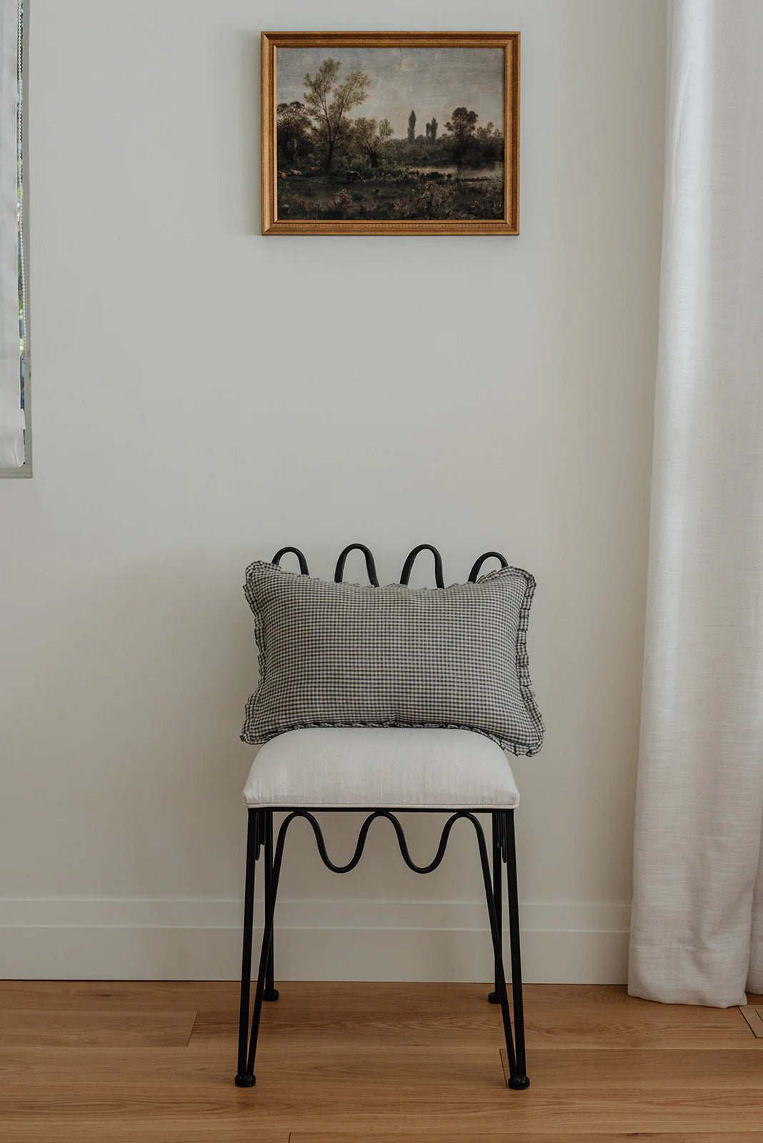 Finn Gingham Ruffle Pillow 14x20