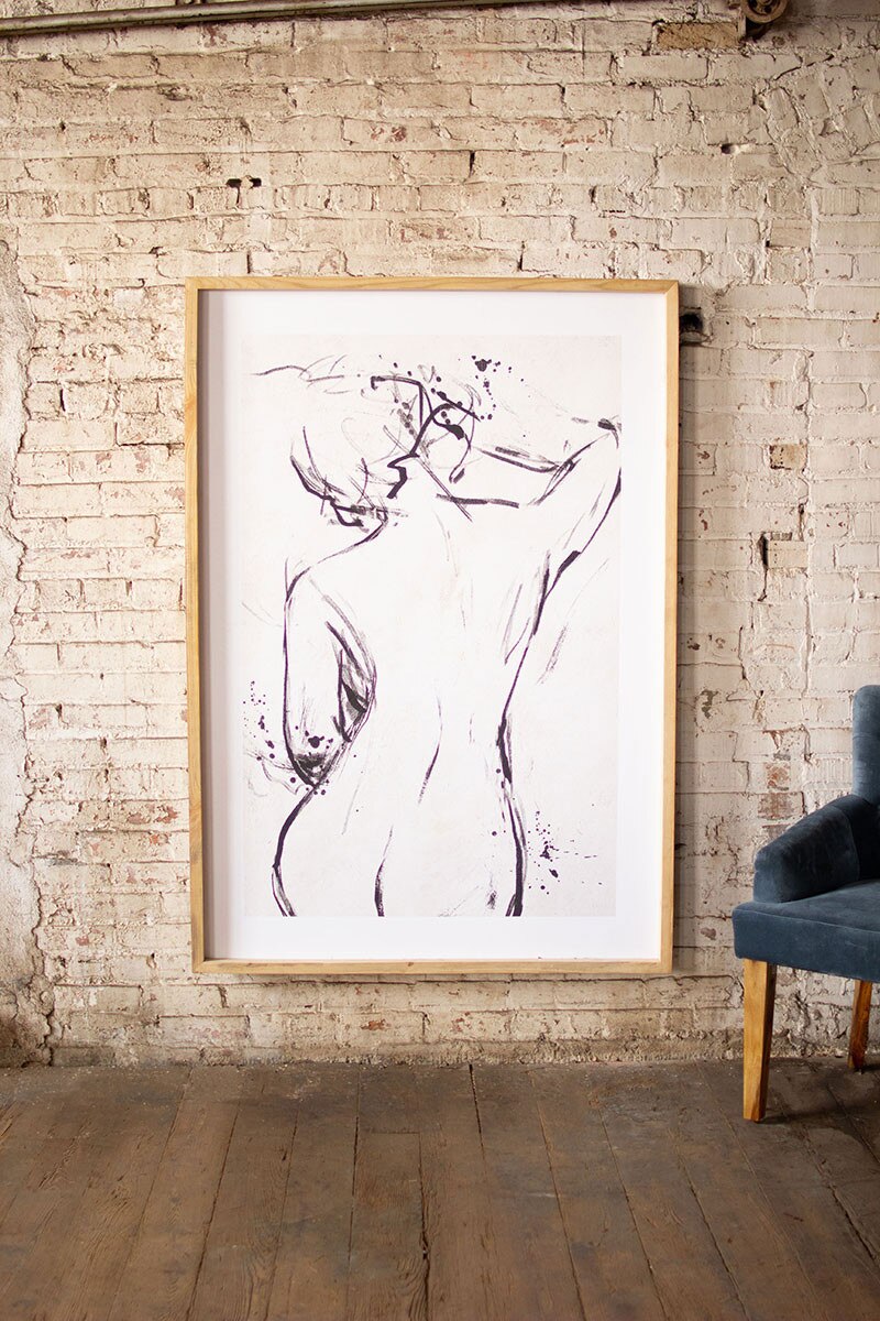 Framed Nude Print- Kalalou