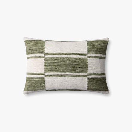 Loloi Pillow IVORY / GREEN