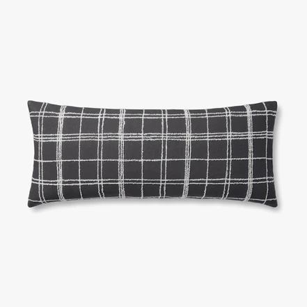 Jean Stoffer Loloi Pillow GRAPHITE / IVORY