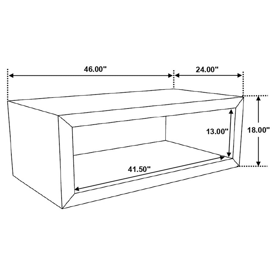 BENTON RECTANGULAR SOLID WOOD COFFEE TABLE NATURAL
