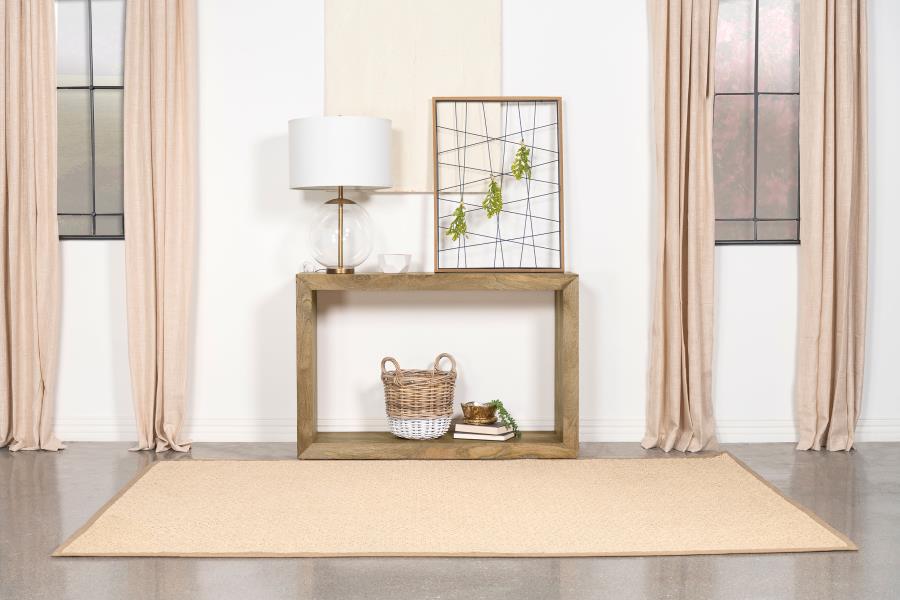 BENTON RECTANGULAR SOLID WOOD SOFA CONSOLE TABLE NATURAL
