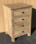 WOODEN NIGHT STAND 4 DRAWER