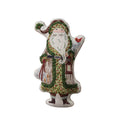 Cotton Printed Santa Shaped Pillow with Embroidery & Velvet Back ©