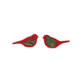 Hand-Painted Embossed Ceramic Bird with Botanical, 2 Styles (Each One Will Vary)